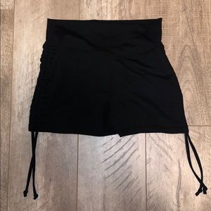 MUSCLE NATION high waist scrunch tie up shorts
